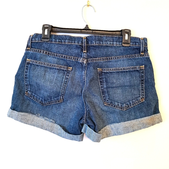 GAP Authentic Best Girlfriend Blue Denim Cuffed Jean Shorts - Picture 4 of 4